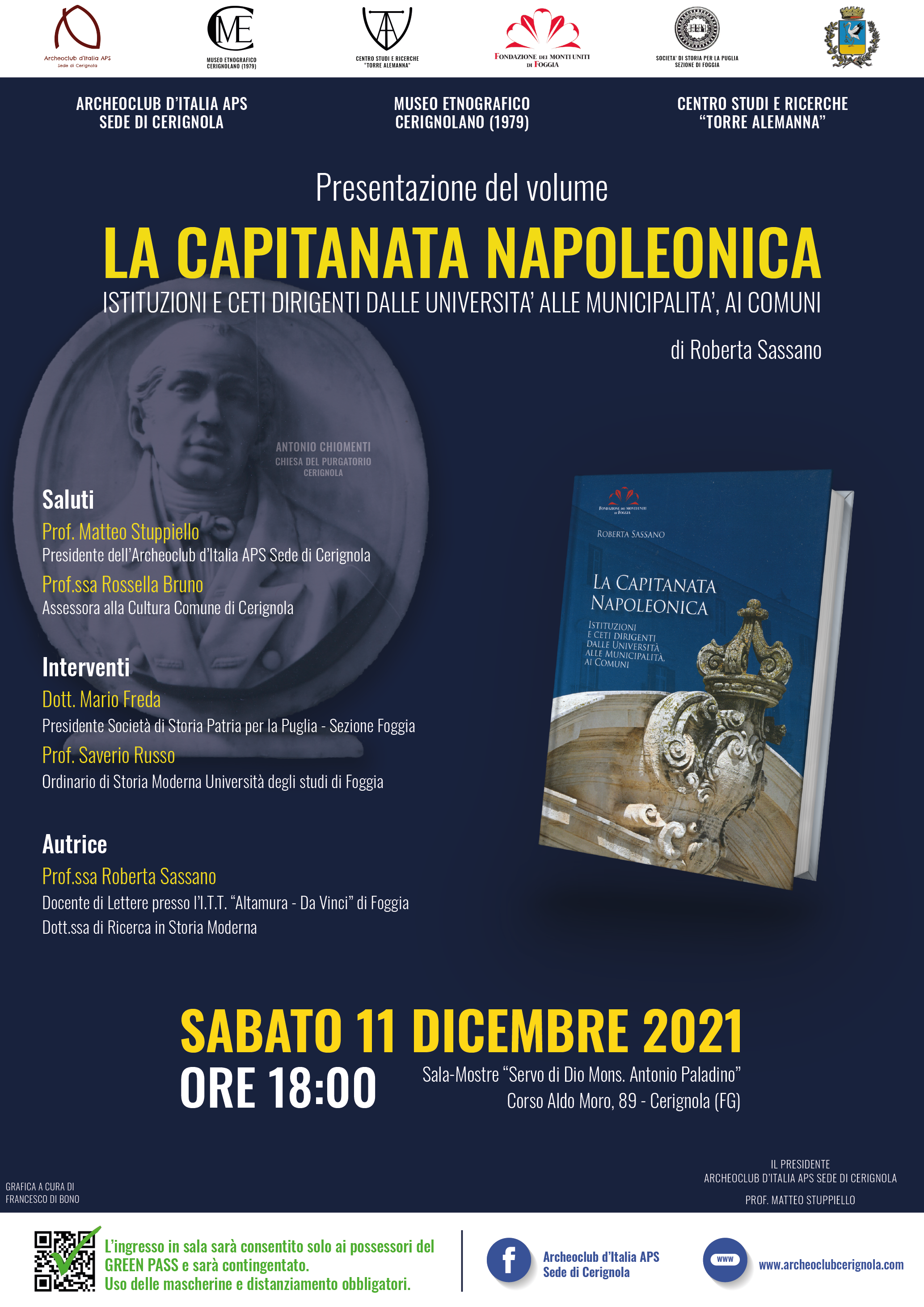 PRESENTAZIONE DEL VOLUME “LA CAPITANATA NAPOLEONICA” DELLA PROF.SSA ROBERTA SASSANO